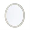 Facetslebet Hvidt Spejl ovalt let barok 60x70cm